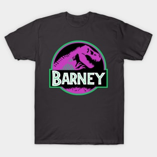 Barney - Jurassic Park Logo Parody T-Shirt